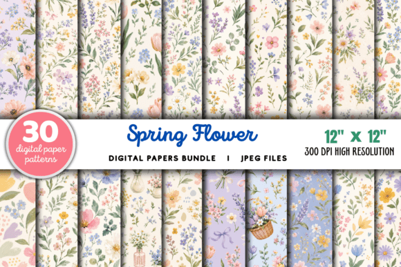 Download Spring Flower Pattern Floral Bundle - Spring Collection