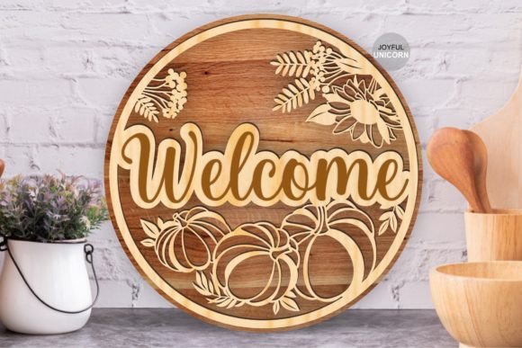 Download Fall Welcome Sign SVG Laser Cut File - Premium Resources