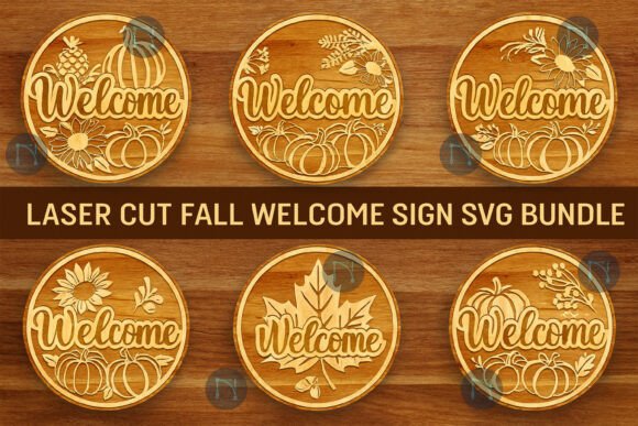 Download Laser Cut Fall Welcome Sign SVG Bundle - Premium Bundle